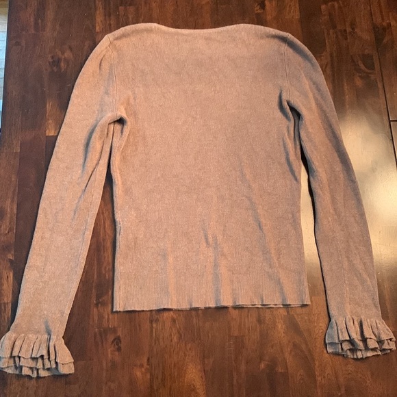 EUC White House Black Market tan sweater, XS - Picture 5 of 6